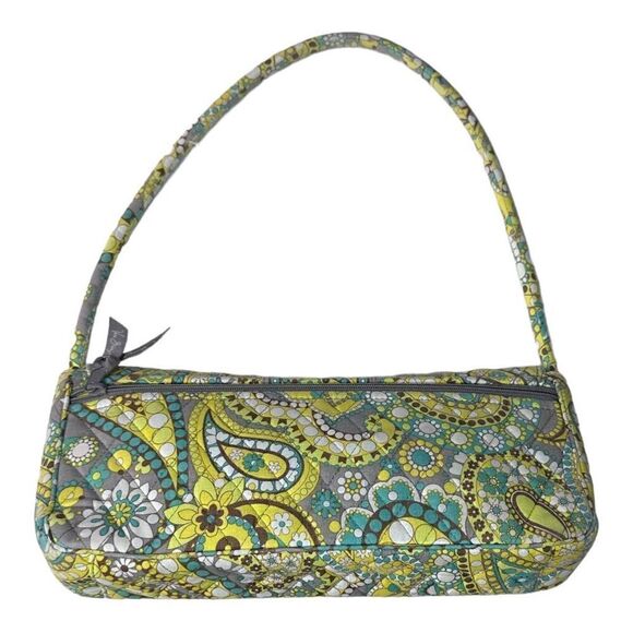 Vera Bradley Knot just a shoulder bag Lemon Parfait clutch yellow white grey tur - Picture 2 of 10